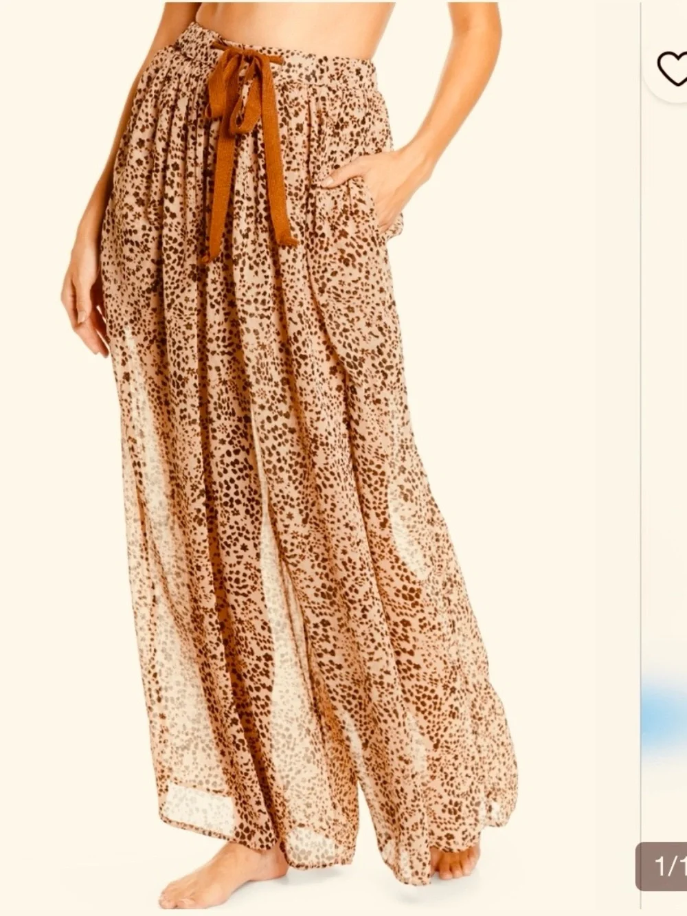 Free People Intimate Leopard Print Pants
